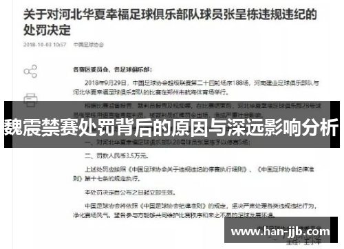 魏震禁赛处罚背后的原因与深远影响分析